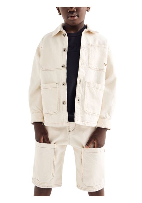 Bermuda bambino sabbia in cotone EMPORIO ARMANI | EB000252/MASABBIA